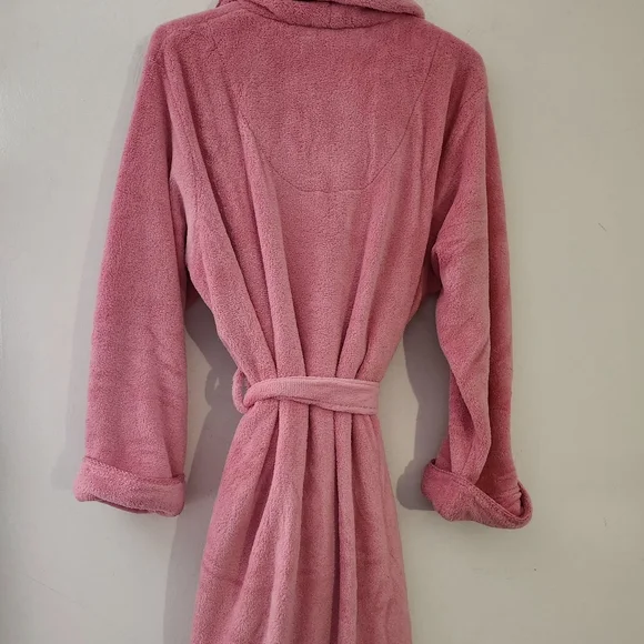 Anne Lewin New York Plush Fleece Bathrobe with Belt Size: L Color: Pink - Picture 5 of 13